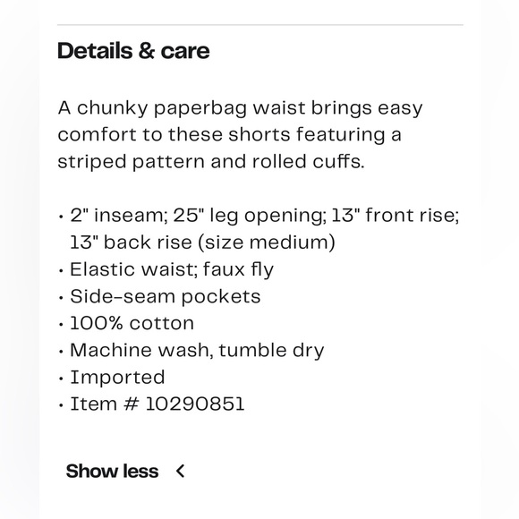 NWT FREE PEOPLE Ocean Blue Combo Cotton Striped Shorts - Picture 11 of 11